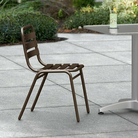 LANCASTER TABLE & SEATING Bronze Outdoor Side Chair 427CTSSDBRZ